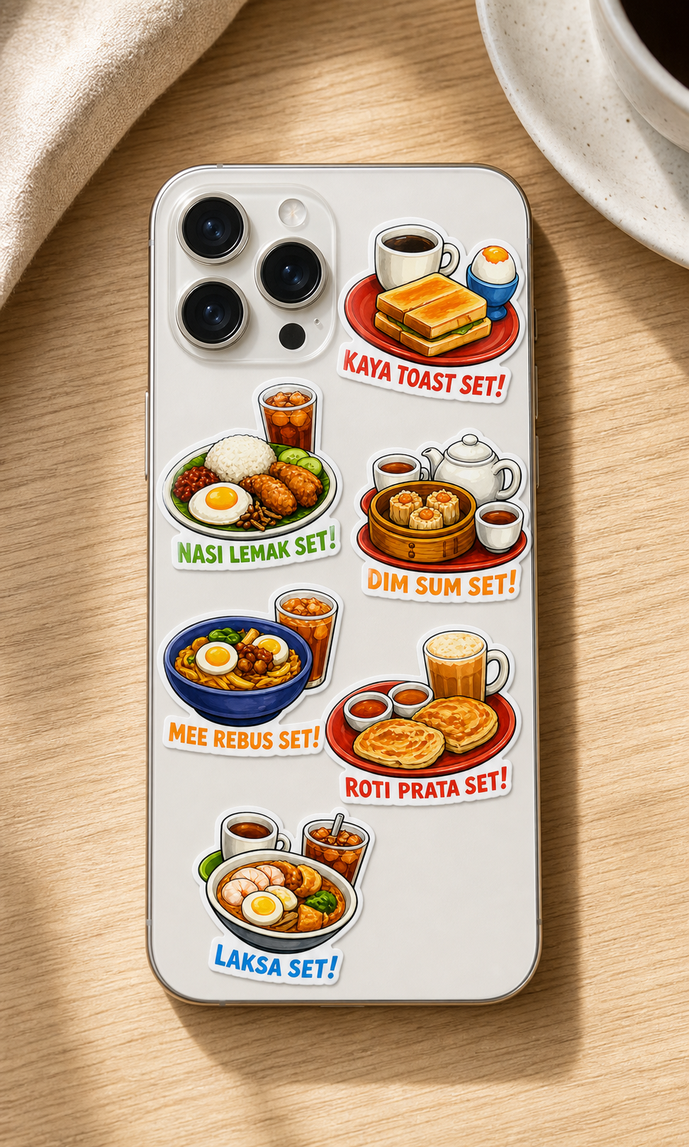 Singapore Breakfast & Hawker Food sticker pack product image 4