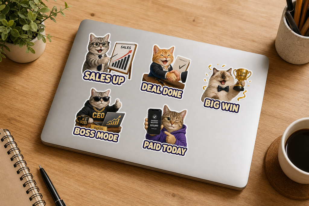 Lucky Cat Wealth & Success sticker pack product image 2