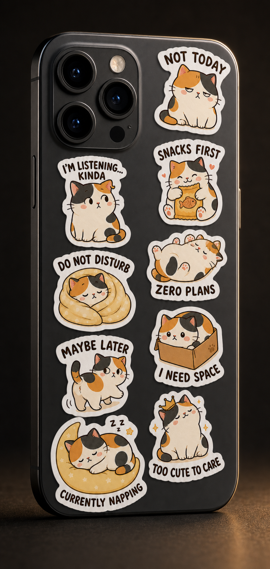 Calico Cat Quotes Sticker Pack