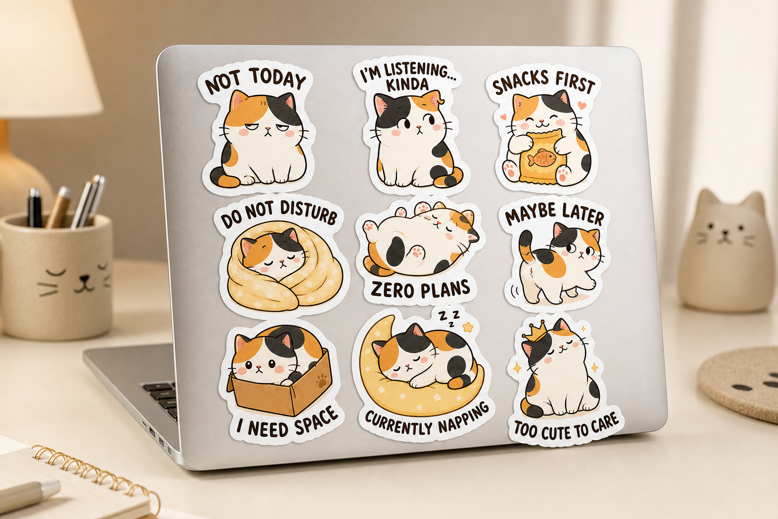 Calico Cat Quotes Sticker Pack