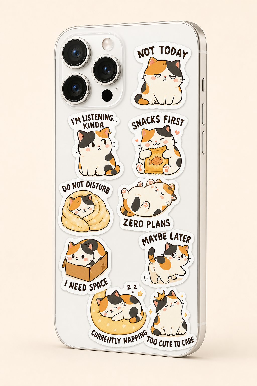 Calico Cat Quotes Sticker Pack
