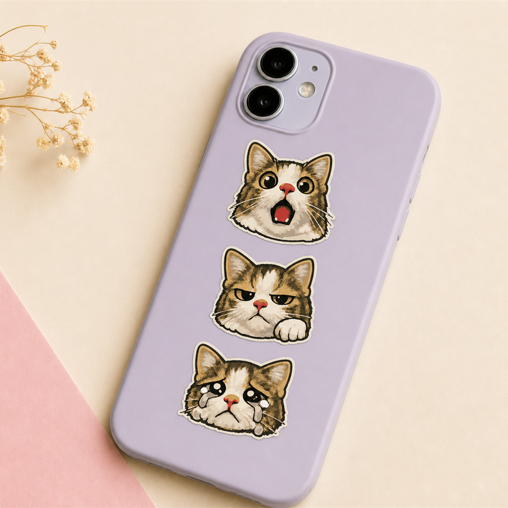 Funny Cat Expressions sticker pack product image 2
