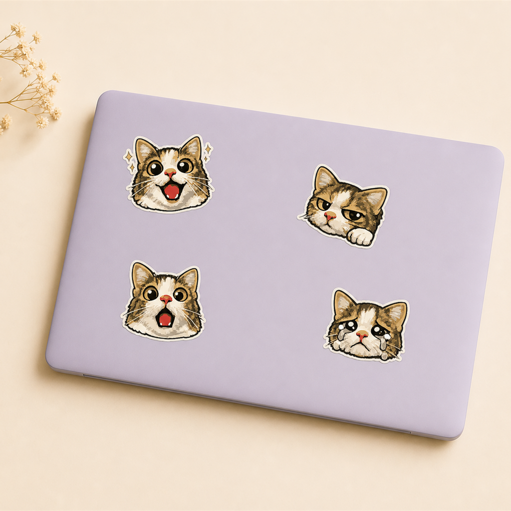 Funny Cat Expressions sticker pack product image 3