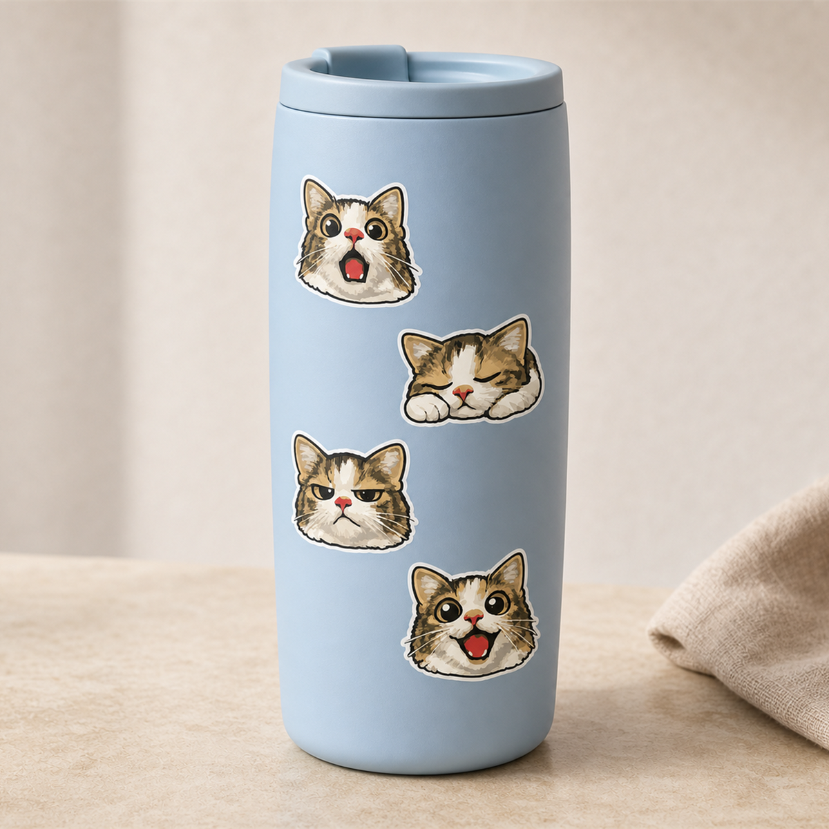 Funny Cat Expressions sticker pack product image 4