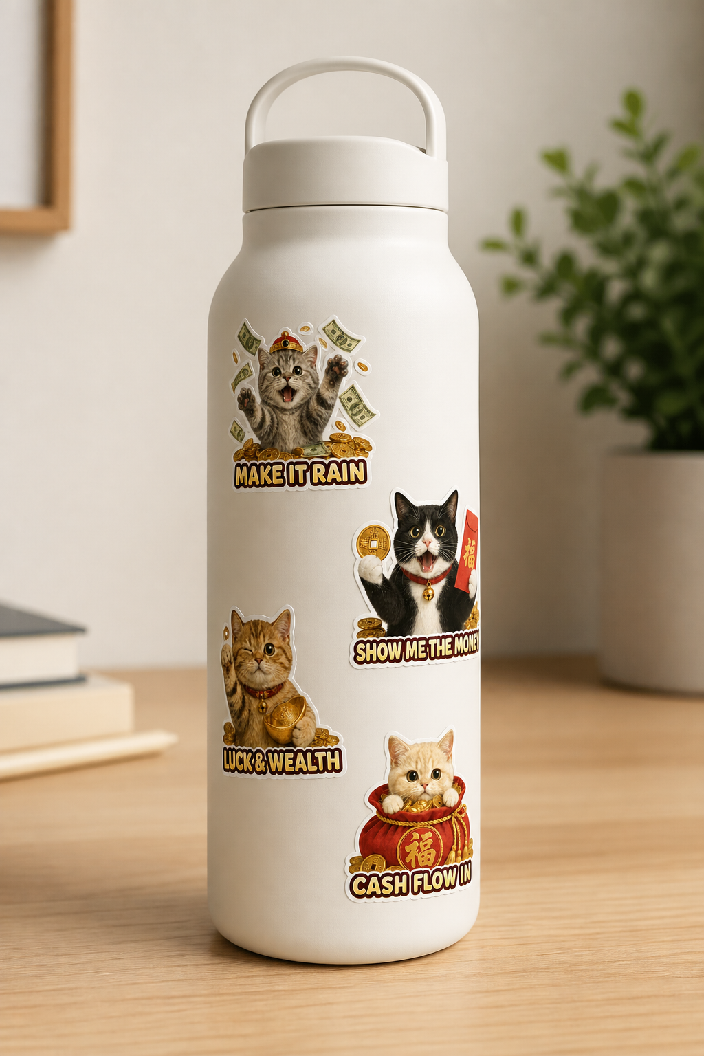 Lucky Cat Wealth & Success sticker pack product image 2