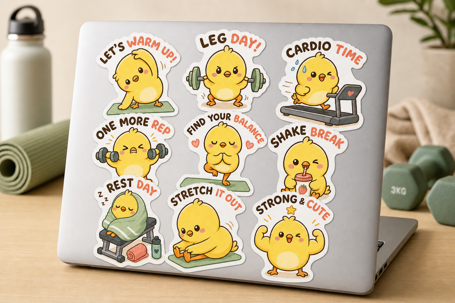 Chick Gym Sticker Pack
