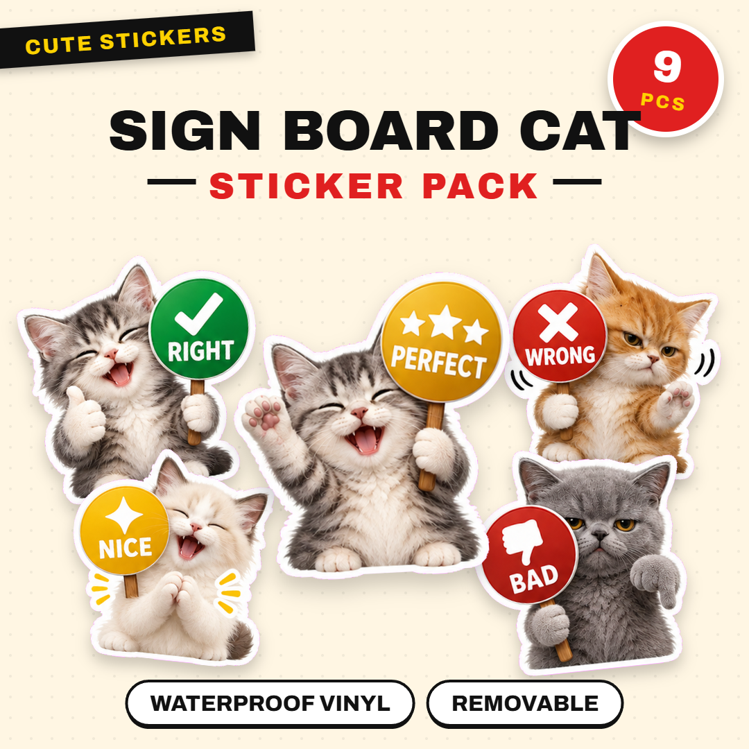 Sign Board Cat