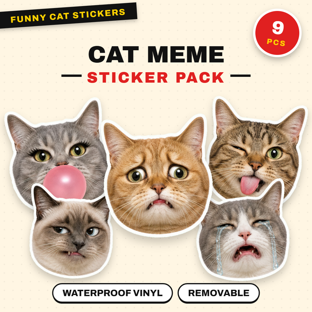Sassy Cat Faces Sticker Pack