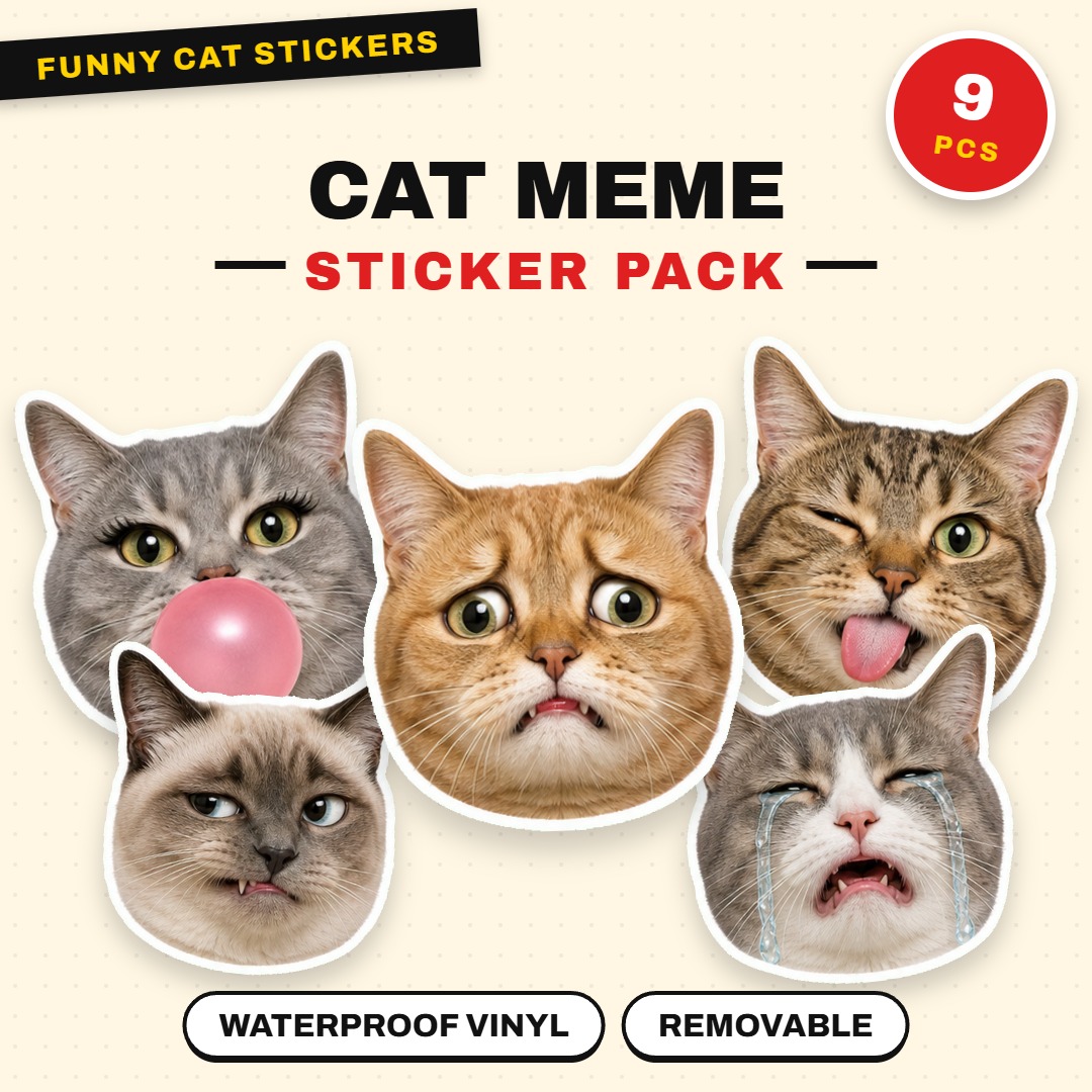 Sassy Cat Faces Sticker Pack
