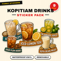 Kopitiam Cold Drinks Breakfast Club Sticker Pack