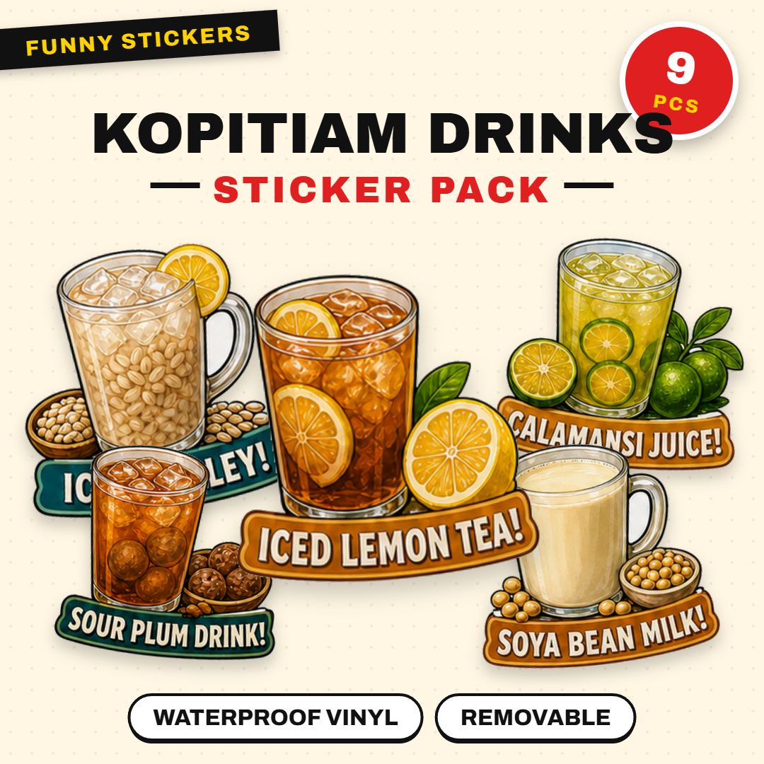 Kopitiam Cold Drinks Breakfast Club Sticker Pack