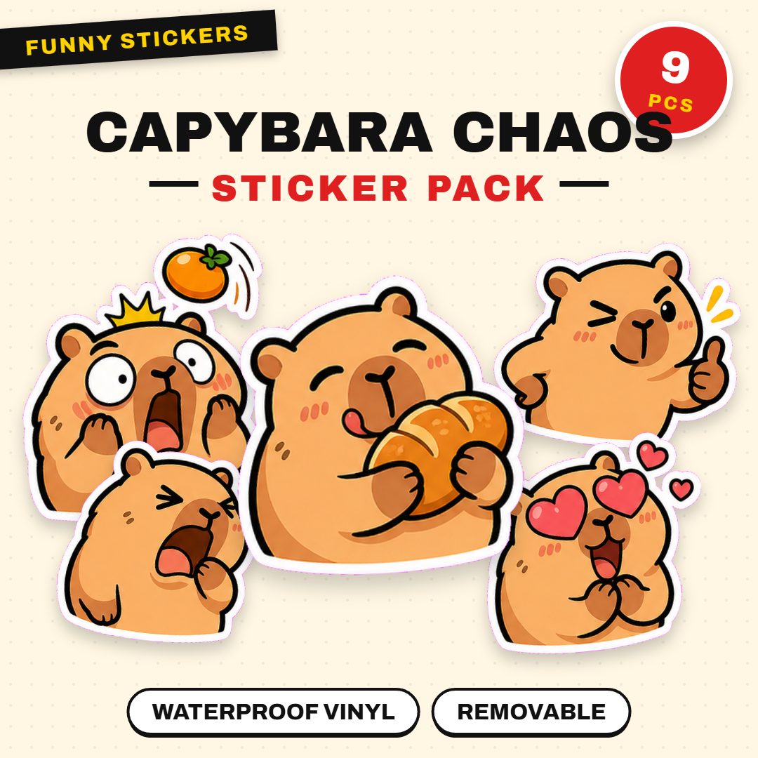 Capybara Everyday Chaos Sticker Pack
