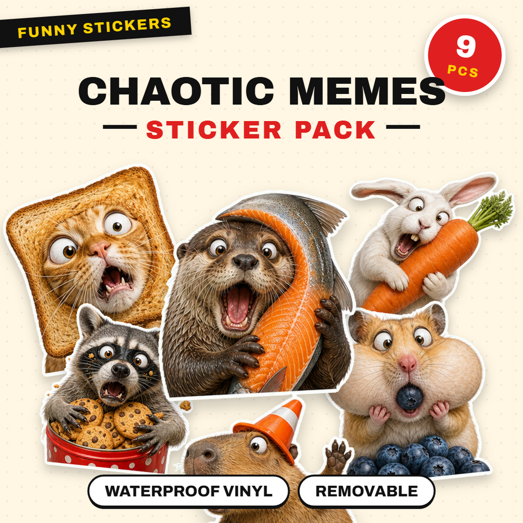 Chaotic Animal Meme Stickers