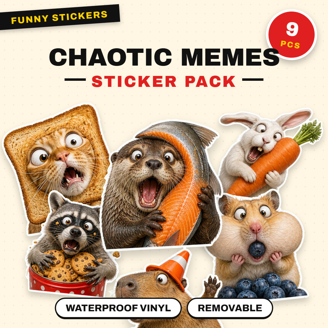 Chaotic Animal Meme Stickers