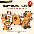 Cute Capybara Reaction Sticker Pack