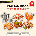 Italian Food & Lifestyle Stickers Pack
