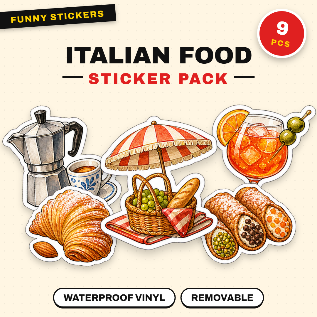 Italian Food & Lifestyle Stickers Pack