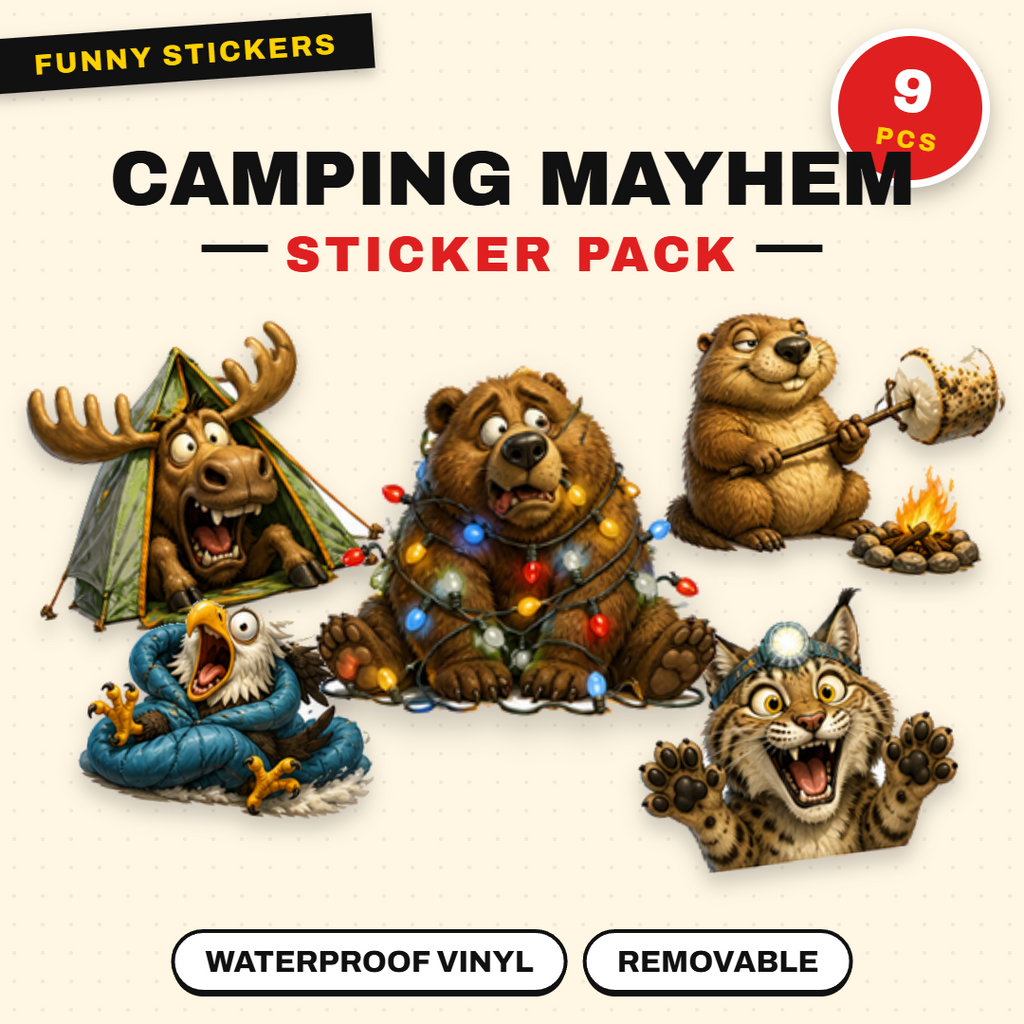 Mountain Camping Mayhem Sticker Pack