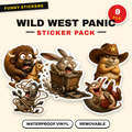 Wild West Animal Panic Sticker Pack