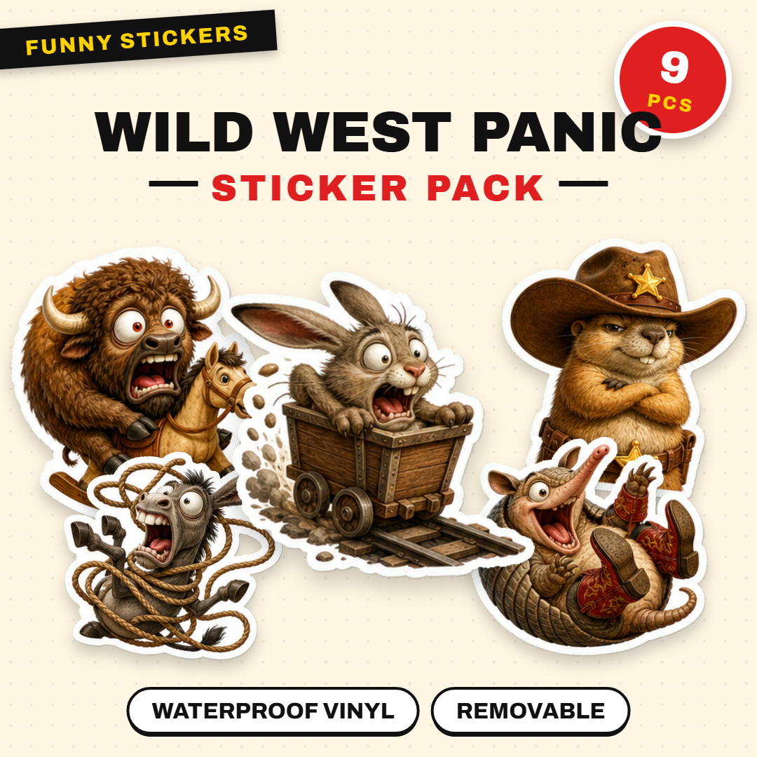 Wild West Animal Panic Sticker Pack