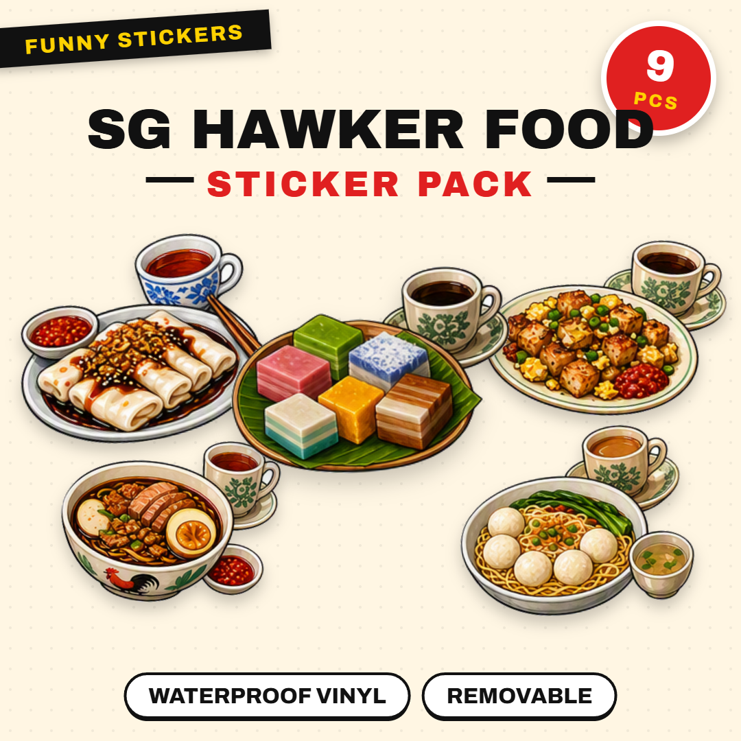 Singapore Breakfast & Hawker Food Sticker Pack