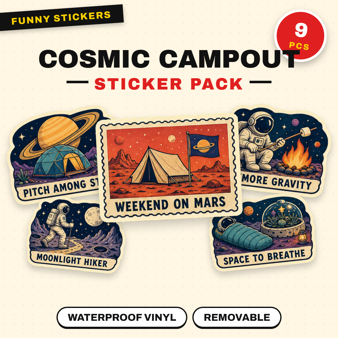 Cosmic Campout Space Sticker Pack