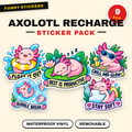 Axolotl Recharge Club Sticker Pack