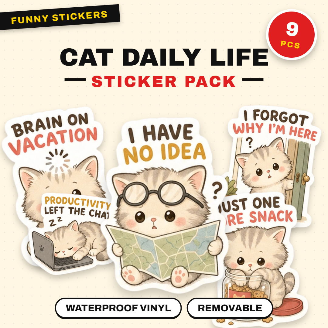 Cat Daily Life Sticker Pack