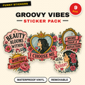 Groovy Self-Love & Positive Vibes Sticker Pack