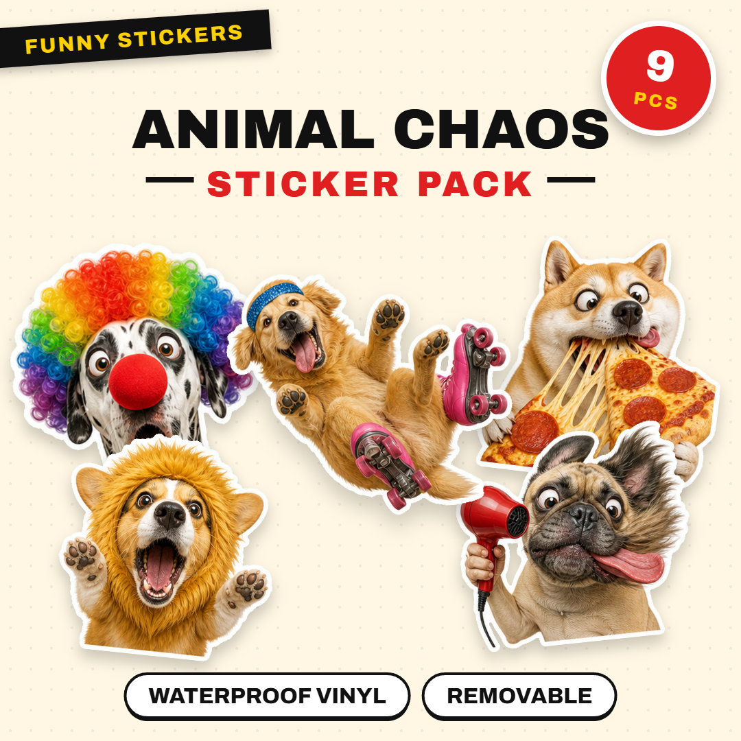 Funny Animal Chaos Sticker Pack