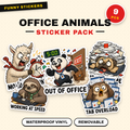 Office Animals & Workplace Chaos Sticker Pack