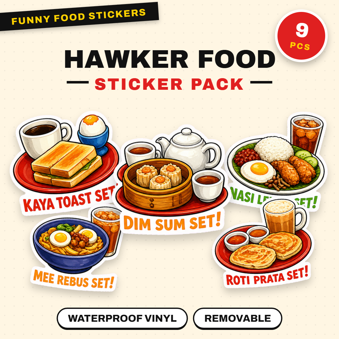 Singapore Breakfast & Hawker Food Sticker Pack