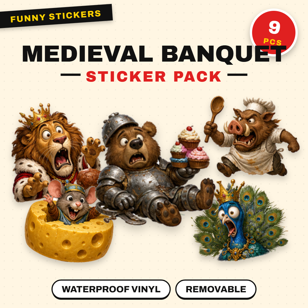 Medieval Animal Banquet Sticker Pack