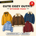 Cute Cozy Outfit Stickers Pack