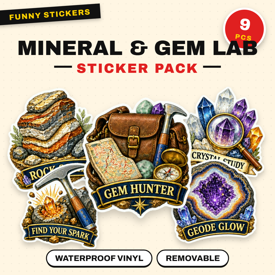 Mineral & Gem Lab Sticker Pack