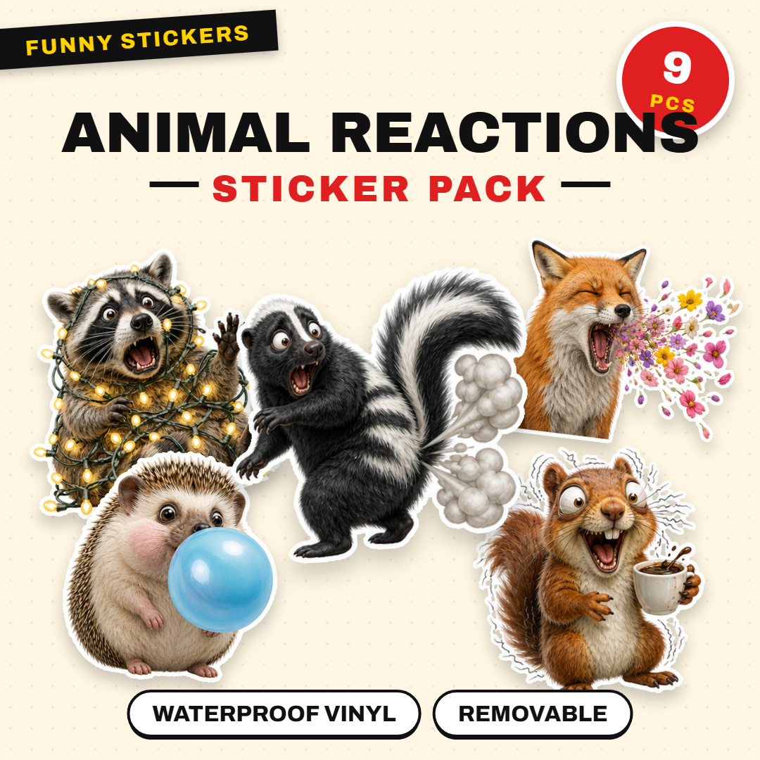 Wild Animal Reactions Sticker Pack