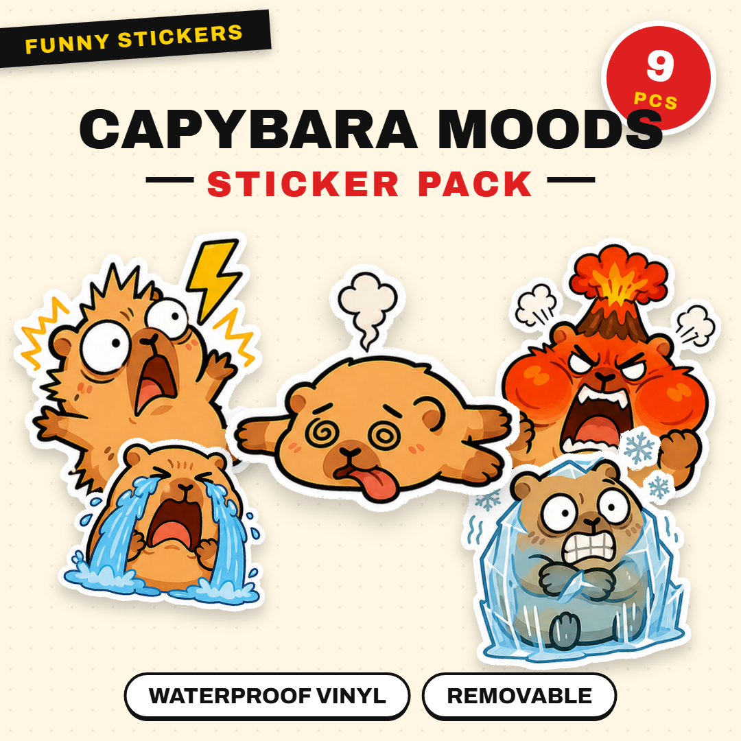 Capybara Mood & Everyday Chaos Sticker Pack