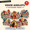 Own Your Voice Axolotl Sticker Pack