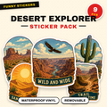 Desert Explorer Vintage Adventure Sticker Pack