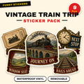 Vintage Train Journey Sticker Pack