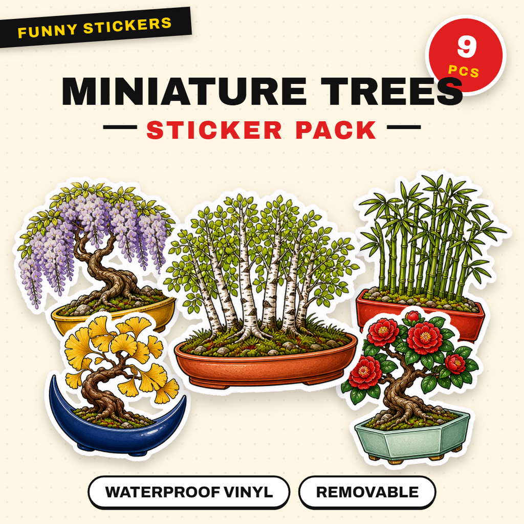 Beautiful Bonsai & Miniature Trees Sticker Pack