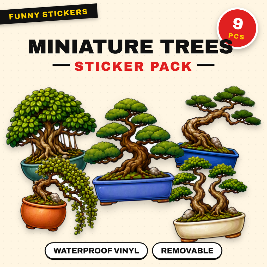 Beautiful Bonsai & Miniature Trees Sticker Pack