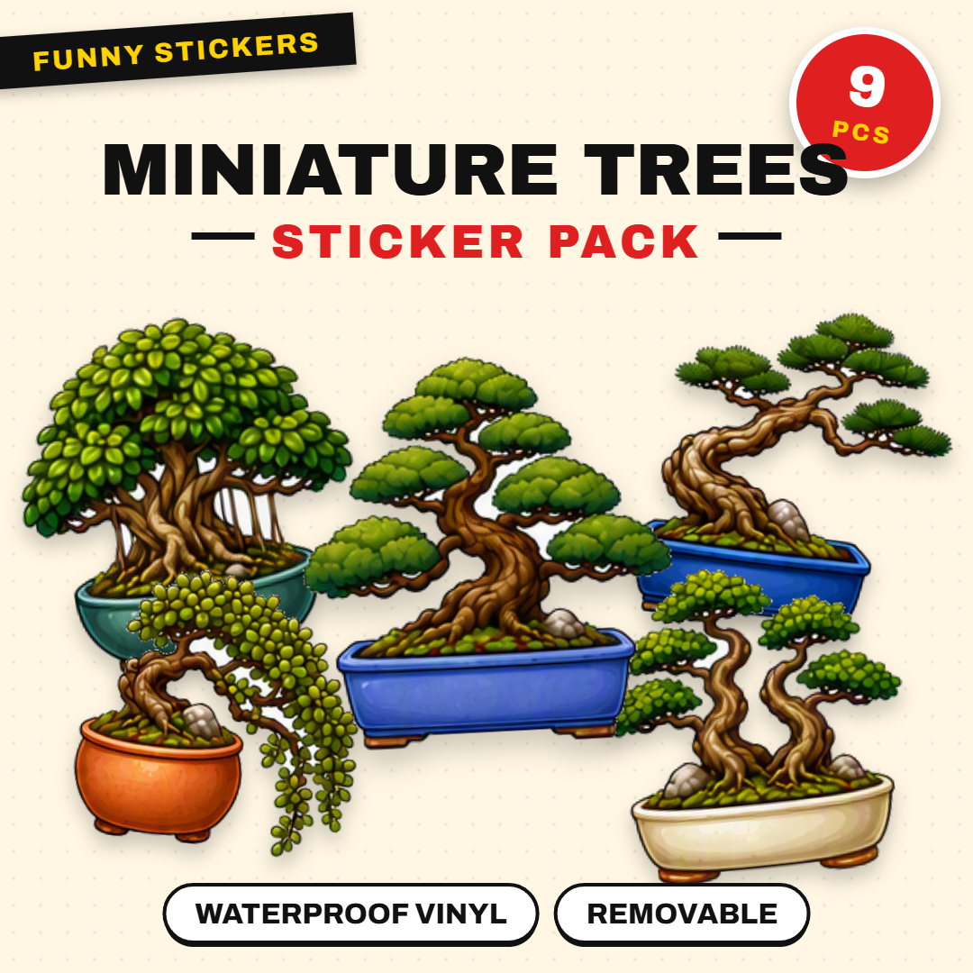 Beautiful Bonsai & Miniature Trees Sticker Pack