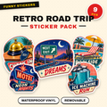 Retro Motel Road Trip Sticker Pack