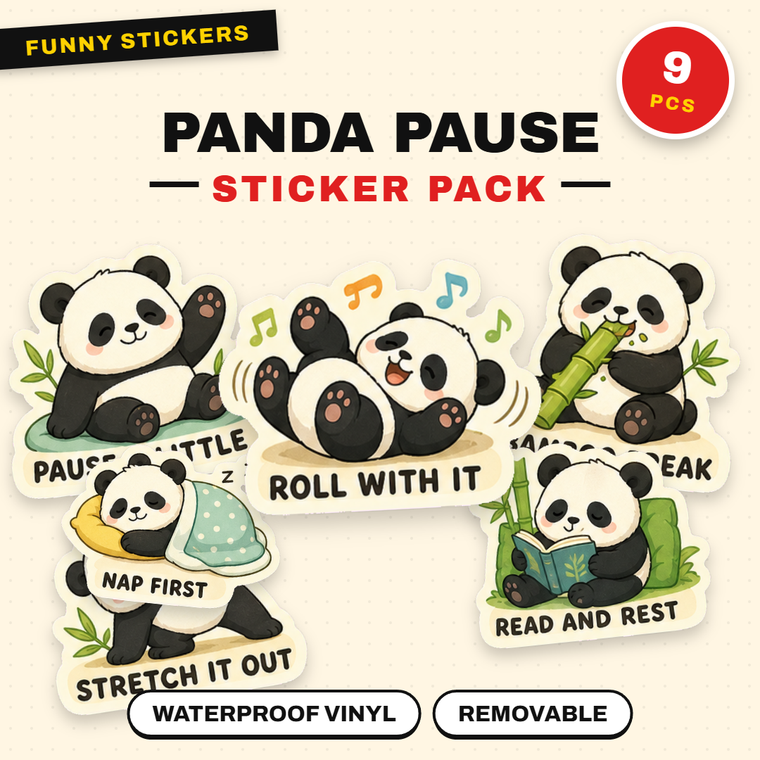 Panda Pause Club Sticker Pack