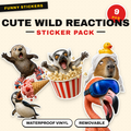 Cute Wild Animal Reactions Sticker Pack