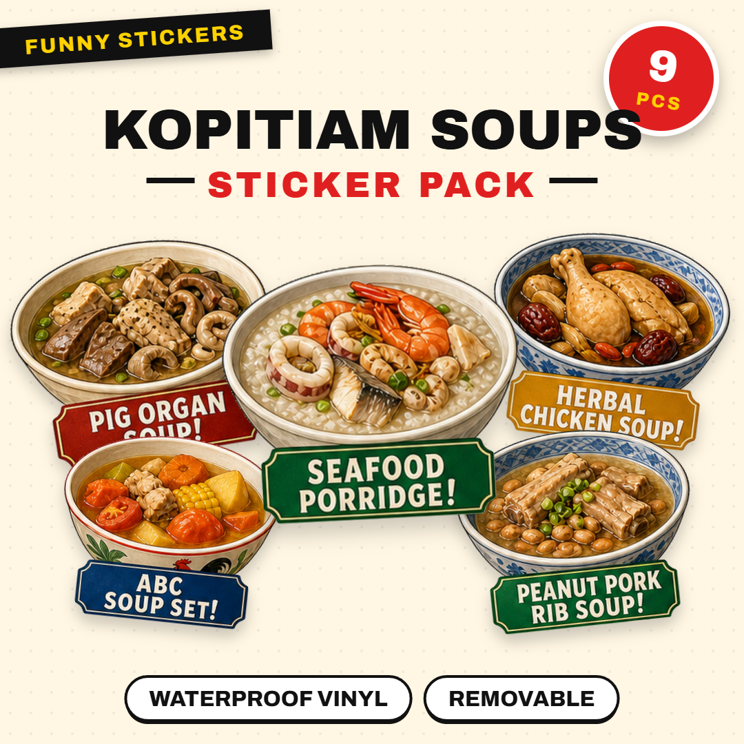 Kopitiam Hawker Soups & Porridge Sticker Pack