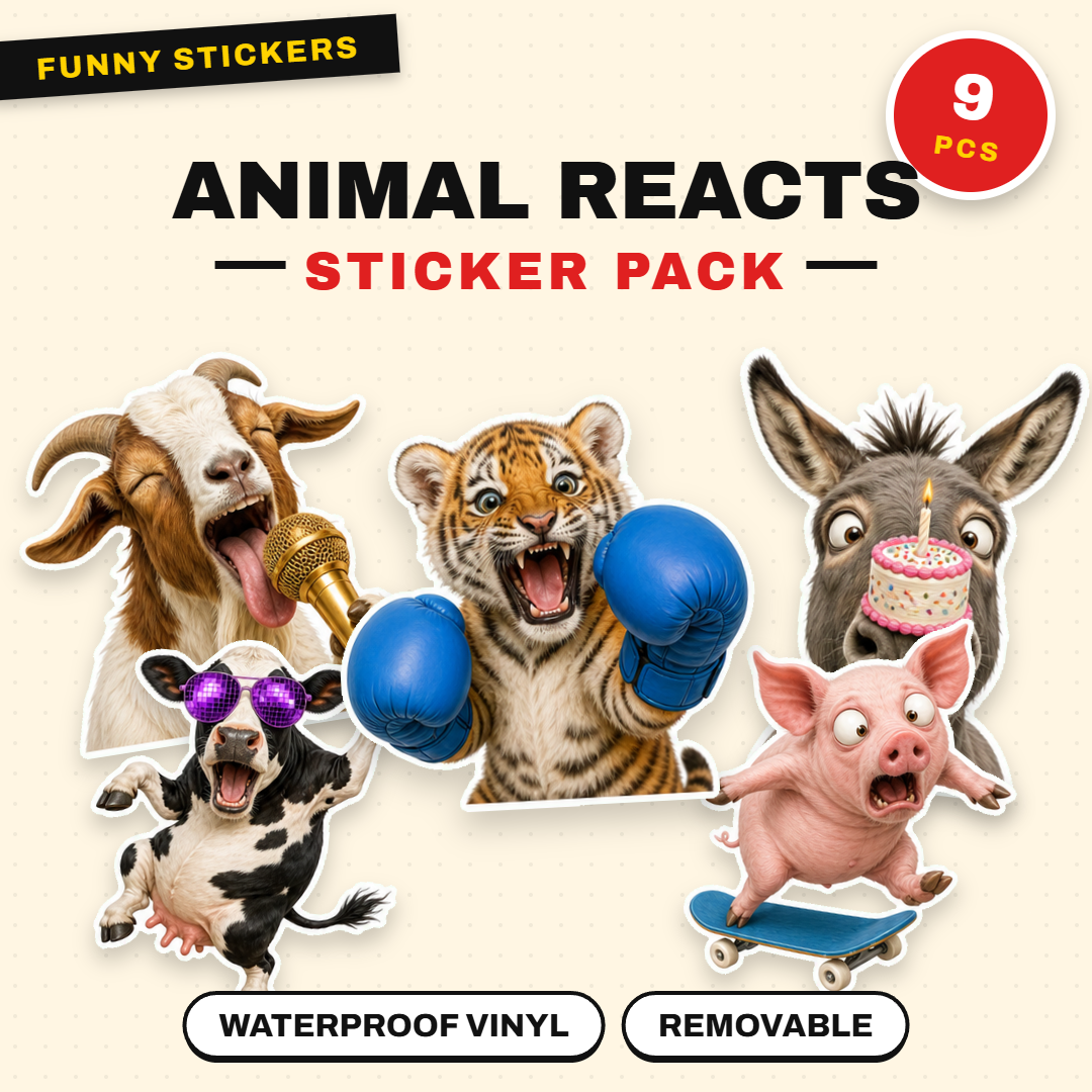 Wild Animal Reactions Sticker Pack