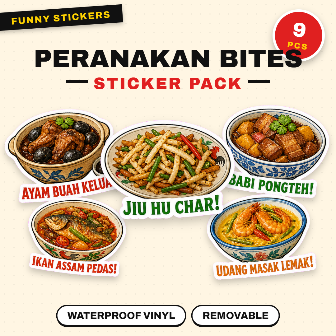 Peranakan Savouries Breakfast Club Sticker Pack