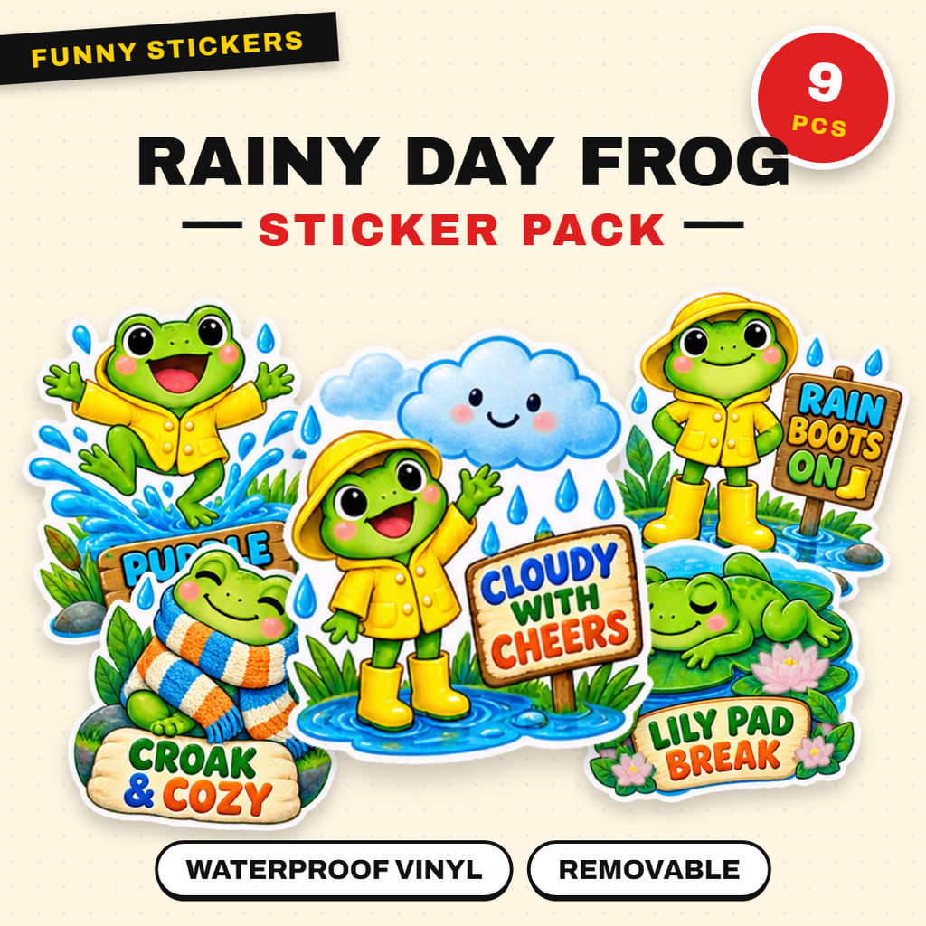 Rainy Day Frog Club Sticker Pack